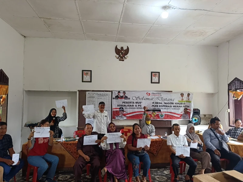 Diwarnai Hujan Interupsi, Ini Hasil Pemilihan Ulang Koperasi Merah Putih Kelurahan Serbelawan. - Berbagikabar.com