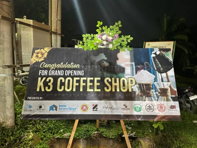 K3 Grand Opening Coffee Shop, Banyak Doa dari Sahabat, "K3 Pilihan Baru Ngopi di Sudut Kota Serbalawan". - Berbagikabar.com